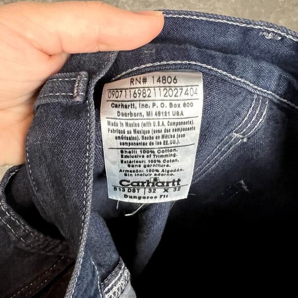 Vintage Carhartt Jeans Men's 32 x 32 Dungaree Carpenter USA Chore Work - Picture 8 of 8